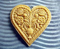 German Folk Art Beeswax Heart